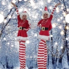 Santas Little Helpers on Stilts